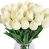 579bb44fb2fef6be IPOPU Real Touch Purple Tulips 24PCS Artificial Flowers for Decoraion Fake Tulips Light Purple Flowers Floral Arrangements Artificial Faux Tulips Decor for Table Home Kitchen Decor (Light Purple)