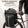 WEST BIKING 3 in 1 Waterproof Bike Trunk Bag MTB Road Bicycle Bag Large Capacity Travel Luggage Carrier Saddle Seat Panniers