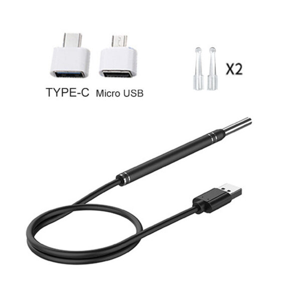 Smart Cleaner Endoscope Spoon Camera Ear Picker Cleaning Wax Removal Visual Earpick Wifi Mouth Nose Otoscope Support Android