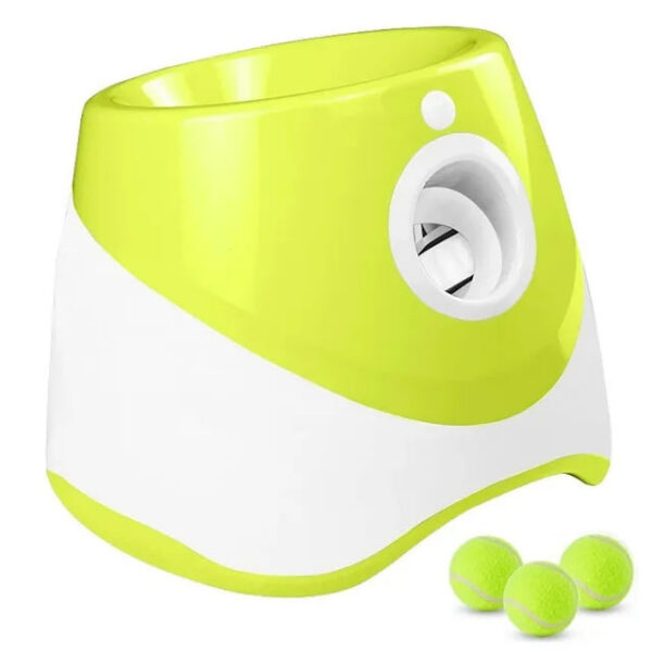 Thrower Launcher for Dogs with 3Tennis Ball Interacive Dog Toys Fun Indoor Outdoor Adjustable Distance