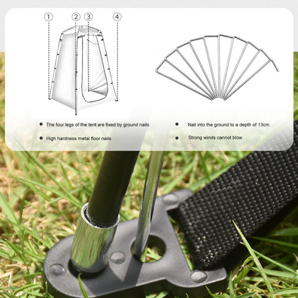 Portable Privacy Tent Outdoor Waterproof Changing Room Shelter for Camping Hiking Folding Beach Toilet Shower Bathroom
