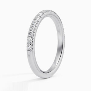 Test Passed Moissanite Matching Wedding Diamond Band for Women Sterling Sier Female Crown Single Tail Ring