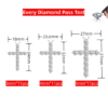 NKHOG 3/4/5mm D Color Moissanite Cross Pendants Necklace For Women Sterling Sier Christian Diamond Neck Chain Fine Jewelry