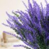 57f5fd9b62453690 Ouddy Decor 24 Bundles Artificial Lavender Flowers Fake Plastic Purple Flowers Outside UV Resistant for Home Wedding Kitchen Garden Patio Window Box Centerpieces Indoor Outdoor Decor (Gray Purple)