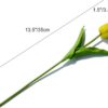 Mandy's 20pcs Yellow Artificial Tulip Silk Fake Flowers 13.5" for Mother's Day Easter Valentine’s Day Gifts in Bulk Home Kitchen Wedding Decorations