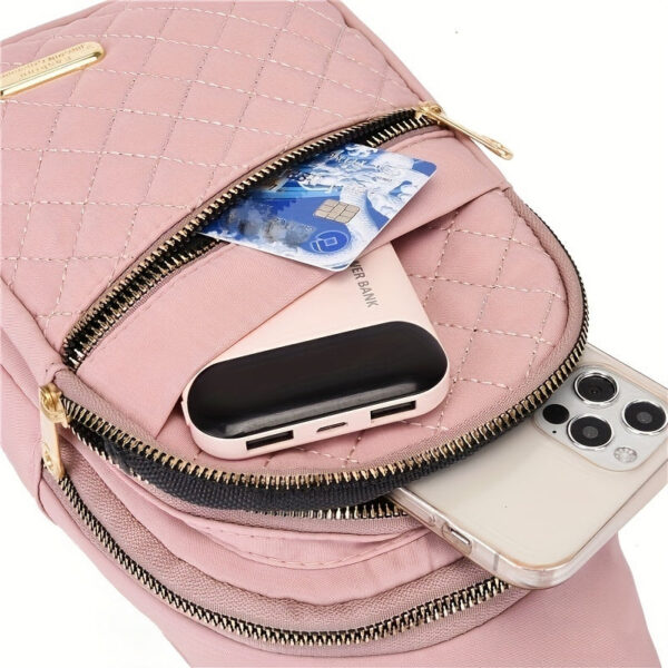 5802b4aa76c002ac Quilted Casual Chest Bag, Lightweight Foldable Sling Bag, Portable Trendy Versatile Shoulder Bag