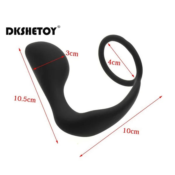 580da7b7f56f6bd9 Male Prostate Massager Anal Plug Adults Products Prostate Stimulator Delay Ejaculation Cock Rings Penis Ring Sex Toys for Couple