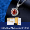 5818d49a350b4578 S925 Sterling Silver High Jewellery 100% Moissanite Pendant Necklace D Colour with GRA Certificate for Ladies' Wedding, Party
