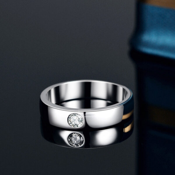 5822e372b9fcb36b Men's Women's Wedding Original S Sterling Sier 2mm Zirconia Diamond Couple's Engagement Ring Lovers' Fine Jewelry