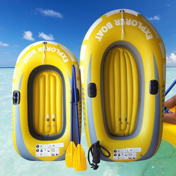 58318d373e81feda Iatable 2 People PVC Canoe Kayak Rubber Dinghy Thicken Foldable Drifting Fishing Boat Raft With Air Pump And Paddles