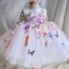 58386e76e4ddd4ca 2024 New Children‘s Princess Evening Gown Sleeveless Appliques Design Wedding Birthday Baptism Eid Party Girls Dresses A3647