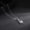 EWYA GRA Certified 1 Carat Moissanite Pendant Necklace for Women Party Sterling Sier Diamond Chain Necklaces