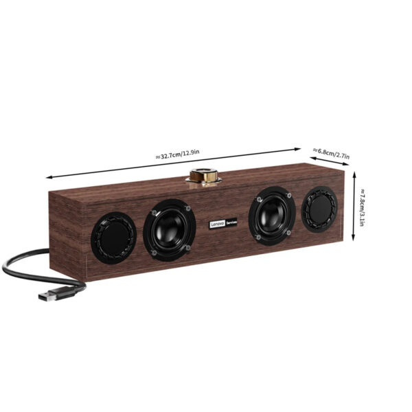 Lenovo C02 Multimedia Speaker Bluetooth Speaker Wired/Bluetooth Dual-Mode Speaker Retro Speaker Universal for Tv, Computer, and Mobile Phone Subwoofer