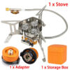 5842a3536fcfa87a Outdoor Gas Foldable Portable 3 Head for Travel Picnic BBQ 5800W Big Power Camping Windproof Stove Burner