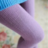 Wholesale-Fashion Design Autumn Winter Knitted Stripe Stocks Pantyhose Elastic Striped Solid Color Women Girl Socks Thigh High Sock