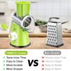 YNNICO Rotary Grater - Manual Mandoline Non-slip Suction Base, Vegetable Slicer