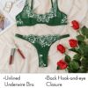 58768f60835922ea Kaei&Shi Sexy Bra And Panty Sets,Embroidered Two Piece Underwire Lingerie Set