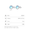 5892d6e588f008e1 Modian 925 Sterling Silver Round Exquisite Moonstone 4 5 6 MM Stud Earrings Platinum Plated Charm Ear Studs For Women Jewelry