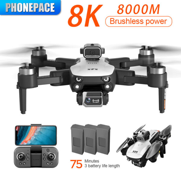 S2S 8K Drone 5G GPS Fly Toy HD Aerial Photography Dual-Camera Omnidirectional Obstacle Brushless Avoidance Quadrotor