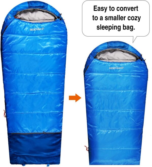 REDCAMP Kids Sleeping Bag, 3-4 Season Childrens Sleeping Bags for Warm or Cold Weather, Ideal for Camping, Hiking, Backpacking, Traveling, Outdoors