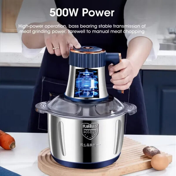 58a1502647bdb19d 20226 Electric Meat Grinders 5L Food Crusher Stainless Steel Multifunctional Vegetable Slicer Processor Chopper Kitchen Blenders