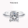 Tezzc 1ct 2ct Princess Cut Moissanite Lab Ring For Women Sterg Sier Pass Dia Test Bands Party Wedding Rings
