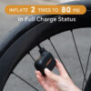 Mini Portable Bicycle Pump Rechargeable Air Iator 100PSI 5V Type-C Accessories for Bike Schrader Presta Tires AS100