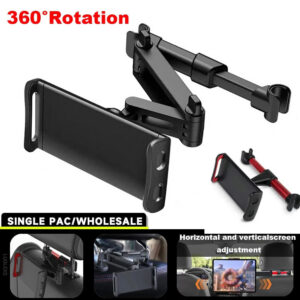 Telescopic Pillow Holder Rotating Car Seat Rear Stand Headrest Bracket for Phone Tablet 5 13 Inch