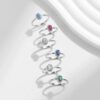 58d18da447d8d7d8 MODIAN Real 925 Sterling Silver Classic Elegant Oval Rainbow Colorful Zirconia Ring For Women Wedding Engagement Fine Jewelry