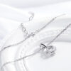 Smyoue D Color 0.5-5CT Moissanite Diamond Necklace for Women Round Pendant Birthday Gift S Sterling Sier Wedding Jewelry