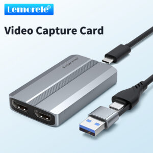 Lemorele AC06 Video Capture Card 4K HDMI-CompatibleInput 30hz Output 4k 30Hz Loop Out for Streaming PS4/5 Live Stream