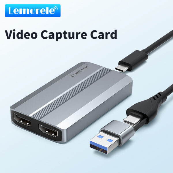 Lemorele AC06 Video Capture Card 4K HDMI-CompatibleInput 30hz Output 4k 30Hz Loop Out for Streaming PS4/5 Live Stream