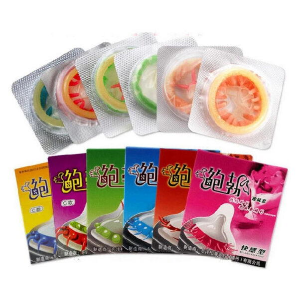5901ce1dfaa3388f Ultra-Thin Lubricated Condoms Large Particles Ribbed Dotted Granular Passionate Contracepation Sex Toys for Men Penis Sleeves