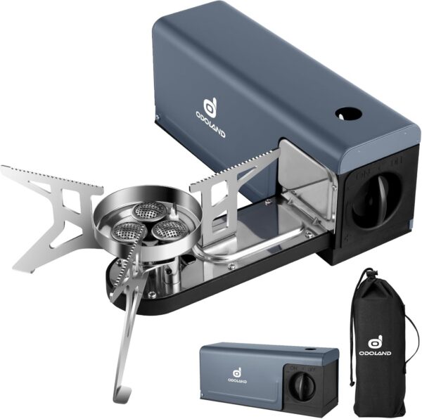 590b154f6d2f076c Odoland Portable Camping Stove 3800W Gas Stove Collapsible Backpacking Stove with Storage Bag for Indoor Outdoor Cooking Hiking and Picnic