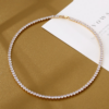 590ef73386dbec37 Trendy 4mm Lab Zircon Necklace White Gold Filled Party Wedding Necklaces For Women Bridal Tennis Chocker Jewelry Gift