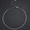 59193088c94dccbb 2mm Moissanite Tennis Necklace For Women S925 Silver Plated 18K Gold Sparking Rhinestone Choker Chain Wedding Jewelry Adjustable