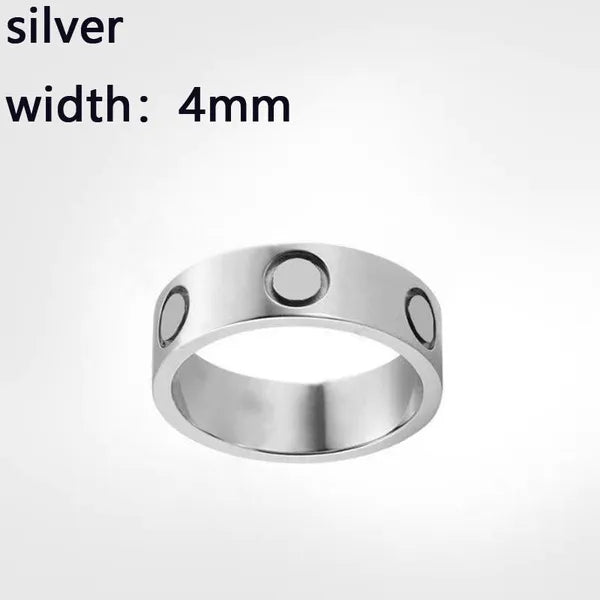5927b1f94e1b4816 Classics Love Ring designer women 4mm 5mm 6mm ring Gold Plated With diamonds Designer for lovers Wedding rings Anniversary Jewelry gift with box