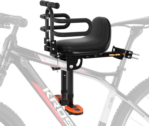 593abc834fc8969d Child Bike Seat, Kids Bike Seat with Guardrail, High Seat Cushion Backrest Mountain Bike Child Bike Seat, Bicycle Child Safety Seat for Children from 1 to 5 Years Old