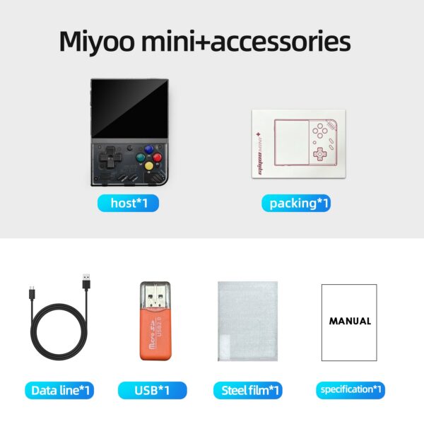 594610e1b5c76c1a MIYOO Mini Plus Portable Retro Handheld V2 Mini+ IPS Screen Classic Video Game Console Linux System Children's Gift