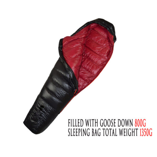 595b5f85b1c91386 Outdoor Ultralight Warm Goose Down Filled Adult Mommy Style Travel Sleeping Bag Camping Hiking