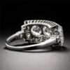 White Diamond S Sterling Bague Bizuteria Anillos Sier Jewelry Fine 2 Carat Ring for Women