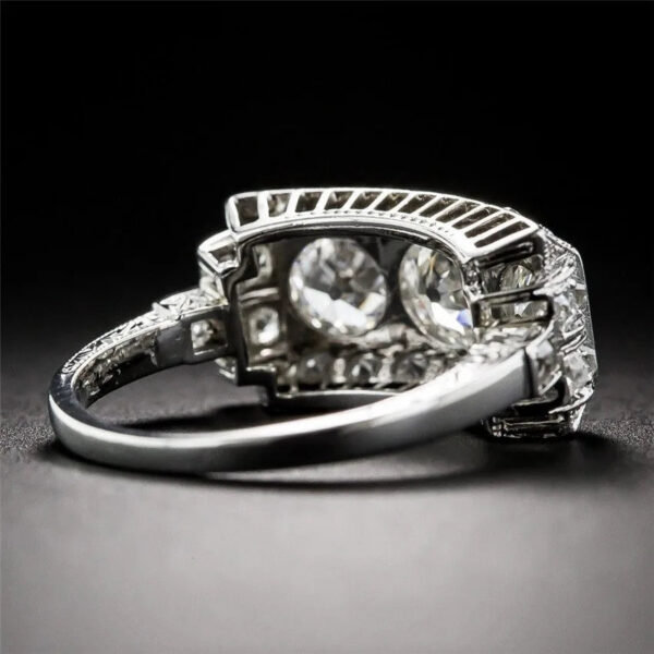White Diamond S Sterling Bague Bizuteria Anillos Sier Jewelry Fine 2 Carat Ring for Women