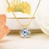 596babc06924b400 Lnngy 6.5mm 1CT Moissanite Earrings Pendant Necklace Original 925 Sterling Silver Earring For Valentine's Day Jewelry Set Gift