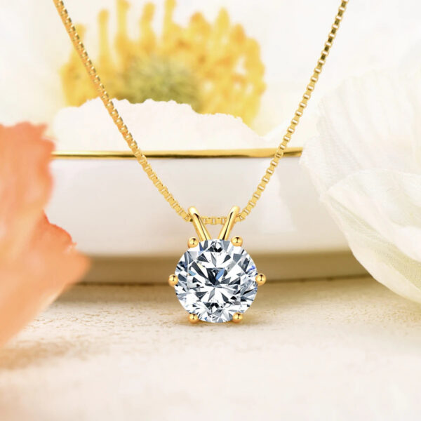 596babc06924b400 Lnngy 6.5mm 1CT Moissanite Earrings Pendant Necklace Original 925 Sterling Silver Earring For Valentine's Day Jewelry Set Gift