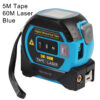 596dfd75d4675302 3 in 1 Laser Rangefinder 5M Tape Measure Ruler LCD Display with Backlight Distance Meter Building Measurement Device