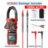 HT208A/D AC/DC Digital Clamp Meter Multimeter Pinza Amperimetrica True RMS High Precision Capacitance NCV Ohm Hz Tester