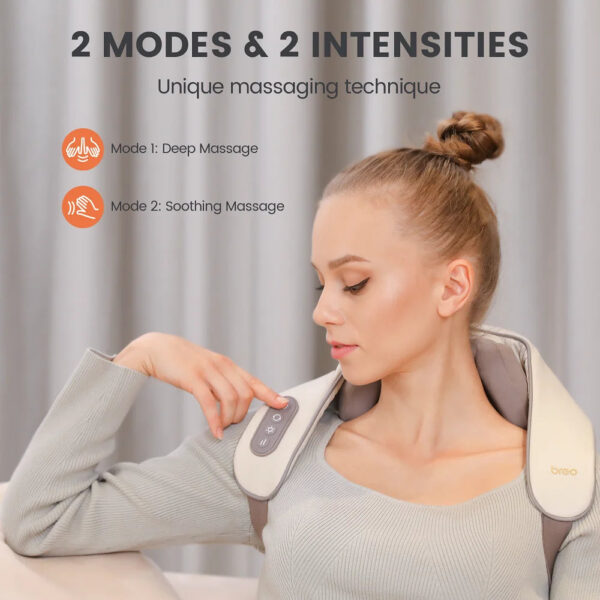 Breo N5 Mini Neck Massager Shawl, Shiatsu Wearable Wiresless Shoulder Massager at Home Office Type-C Charger