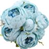 597d4e65c39984fd Duovlo Springs Flowers Artificial Silk Peony Bouquets Wedding Home Decoration,Pack of 1 (Spring Red)