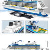 City 2428Pcs Cruise Liner Ship Sailing Boat Mini Model Building Blocks Creative Big Ocean Vessels Bricks MOC Toys Children Gifts