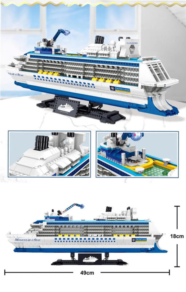 City 2428Pcs Cruise Liner Ship Sailing Boat Mini Model Building Blocks Creative Big Ocean Vessels Bricks MOC Toys Children Gifts
